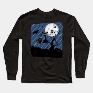 Halloween Night Cat [HT] Long Sleeve T-Shirt